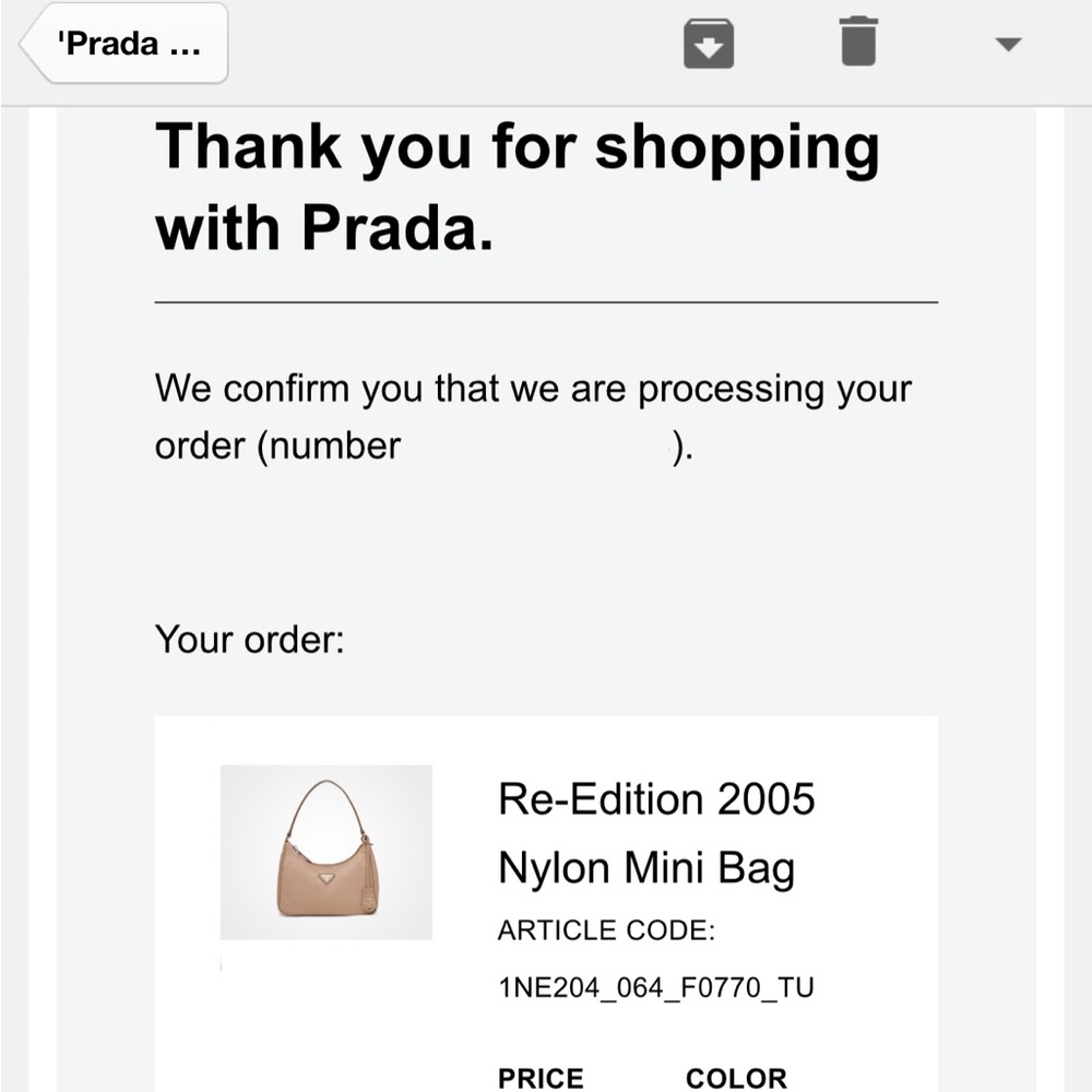 Authentic Prada Re-Edition 2005 Re-Nylon Saffiano mini bag - Picture 6 of 6